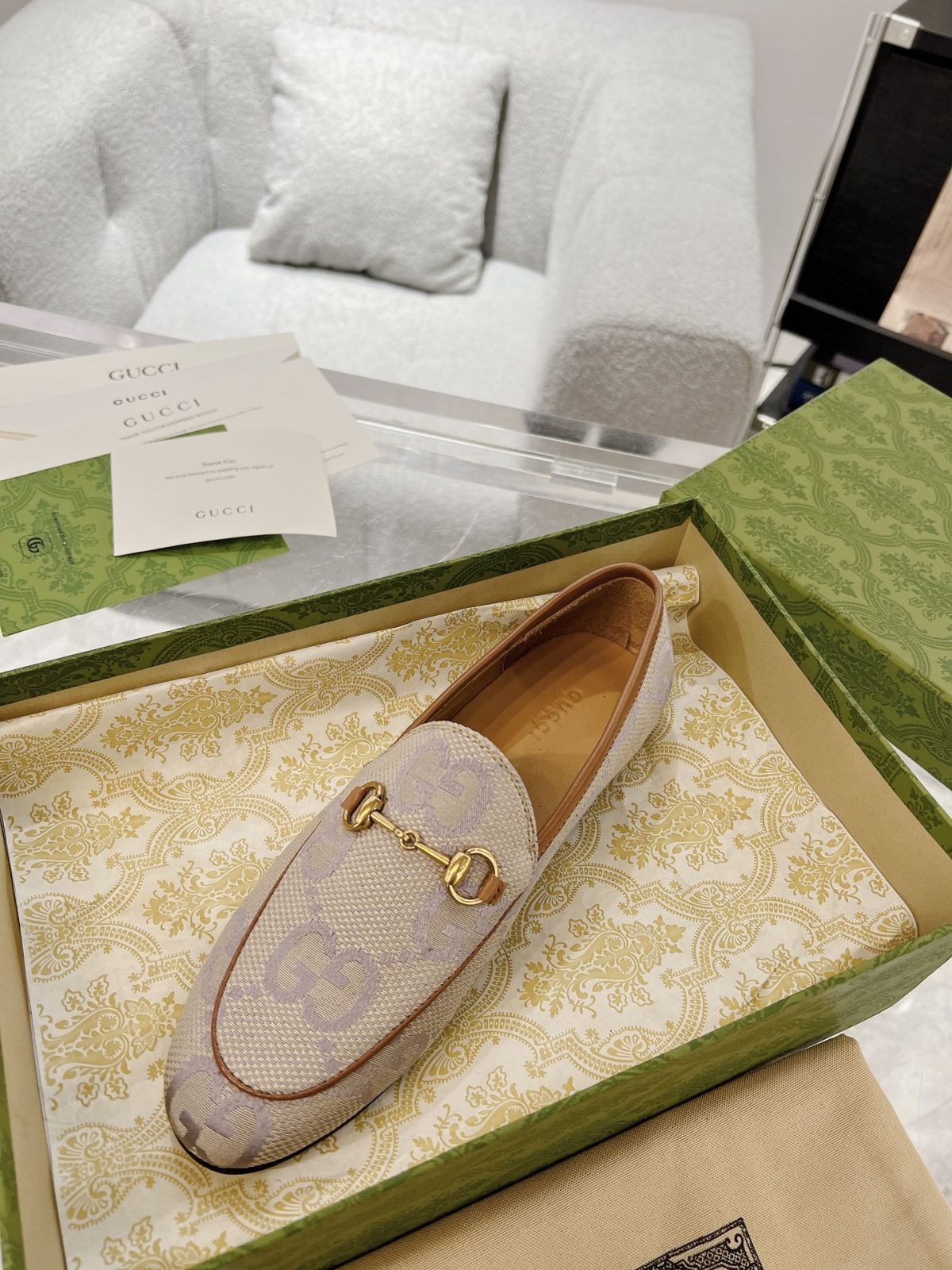 Gucci Jordaan GG Flora Loafers Size 35-41 - Image 5