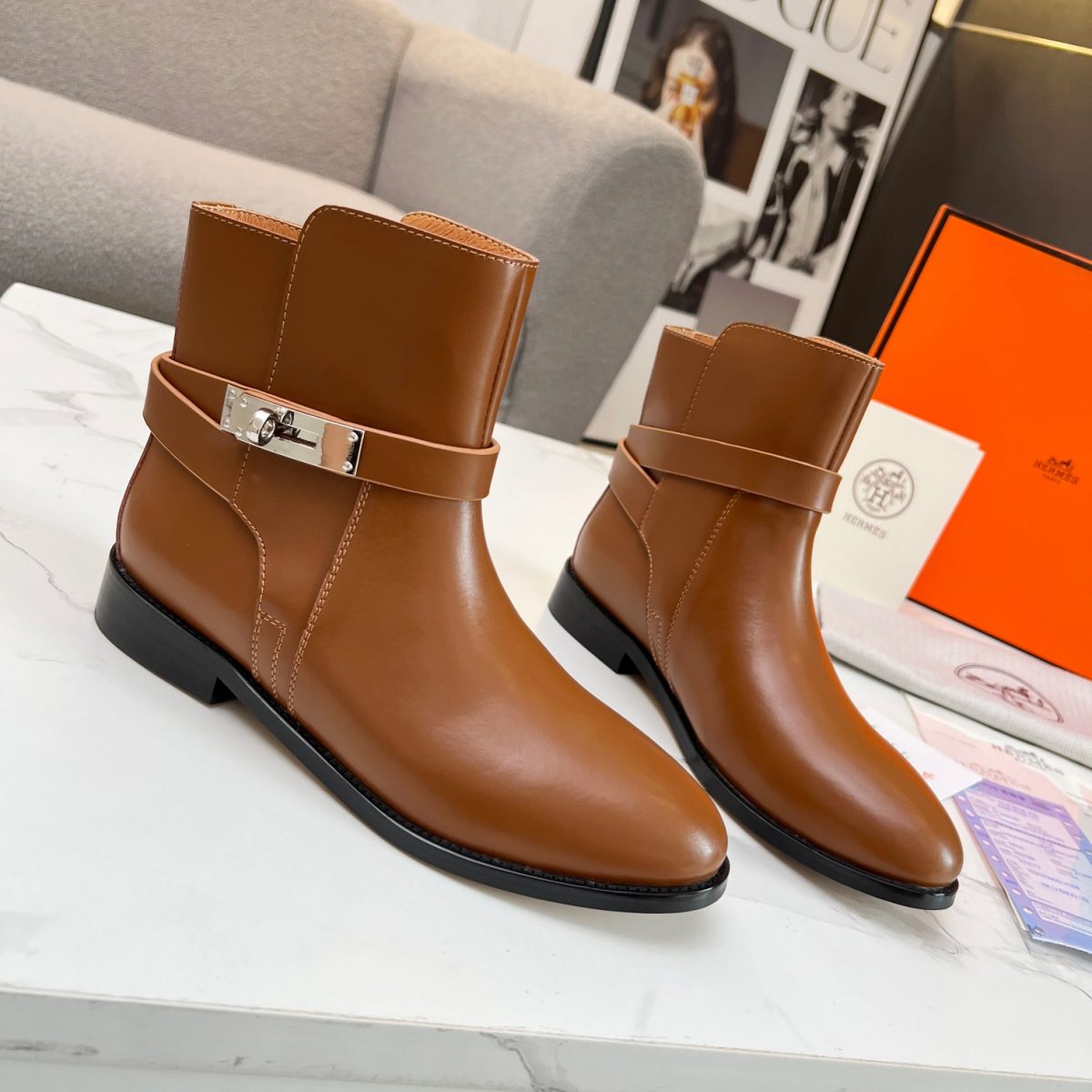 Hermes Women Kelly Boots Size 36-41 - Image 1