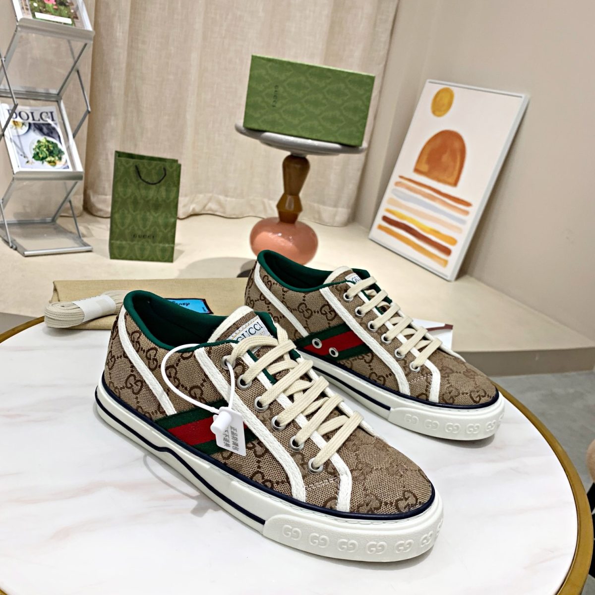Men's GG Gucci Tennis 1977 sneaker Size 35-45 4-Color - Image 1