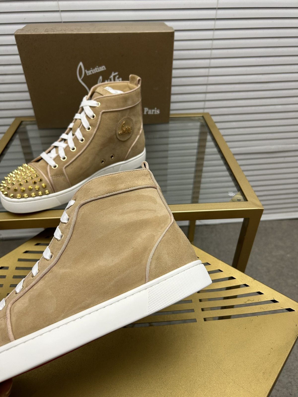 Christian Louboutin Lou Spikes High-Top Sneaker Size 36-46 - Image 7