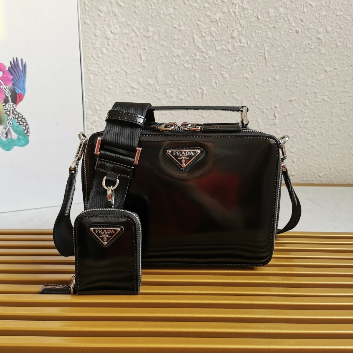 Prada 2VH069 Brique Leather Bags for Men Size 22*16*6cm - Image 2