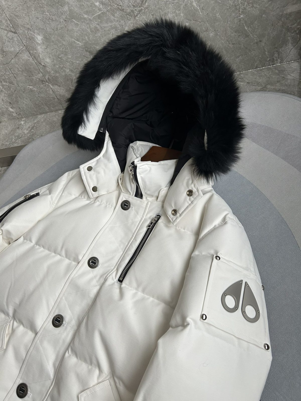 Moose Knuckles 06 Men Winter Jacket Size S-XXL White - Image 7