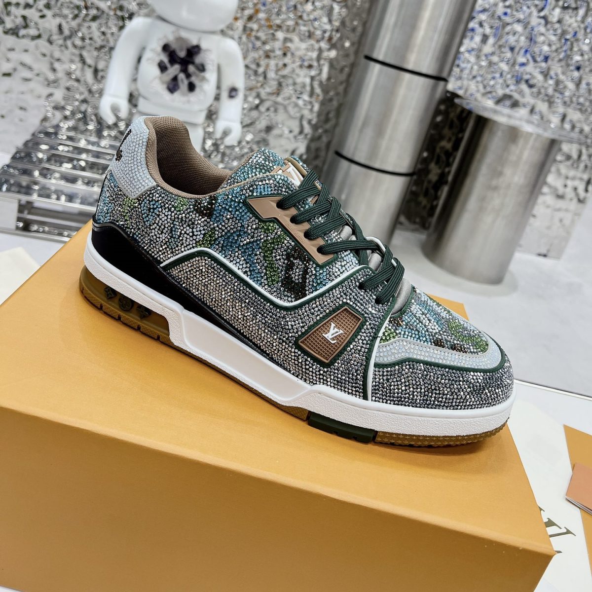 Louis Vuitton LV Trainer Diamond Sneaker Size 36-46 - Image 1