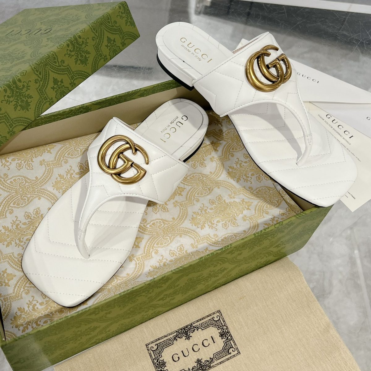 Gucci GG Marmont Slippers Size 36-41 - Image 1