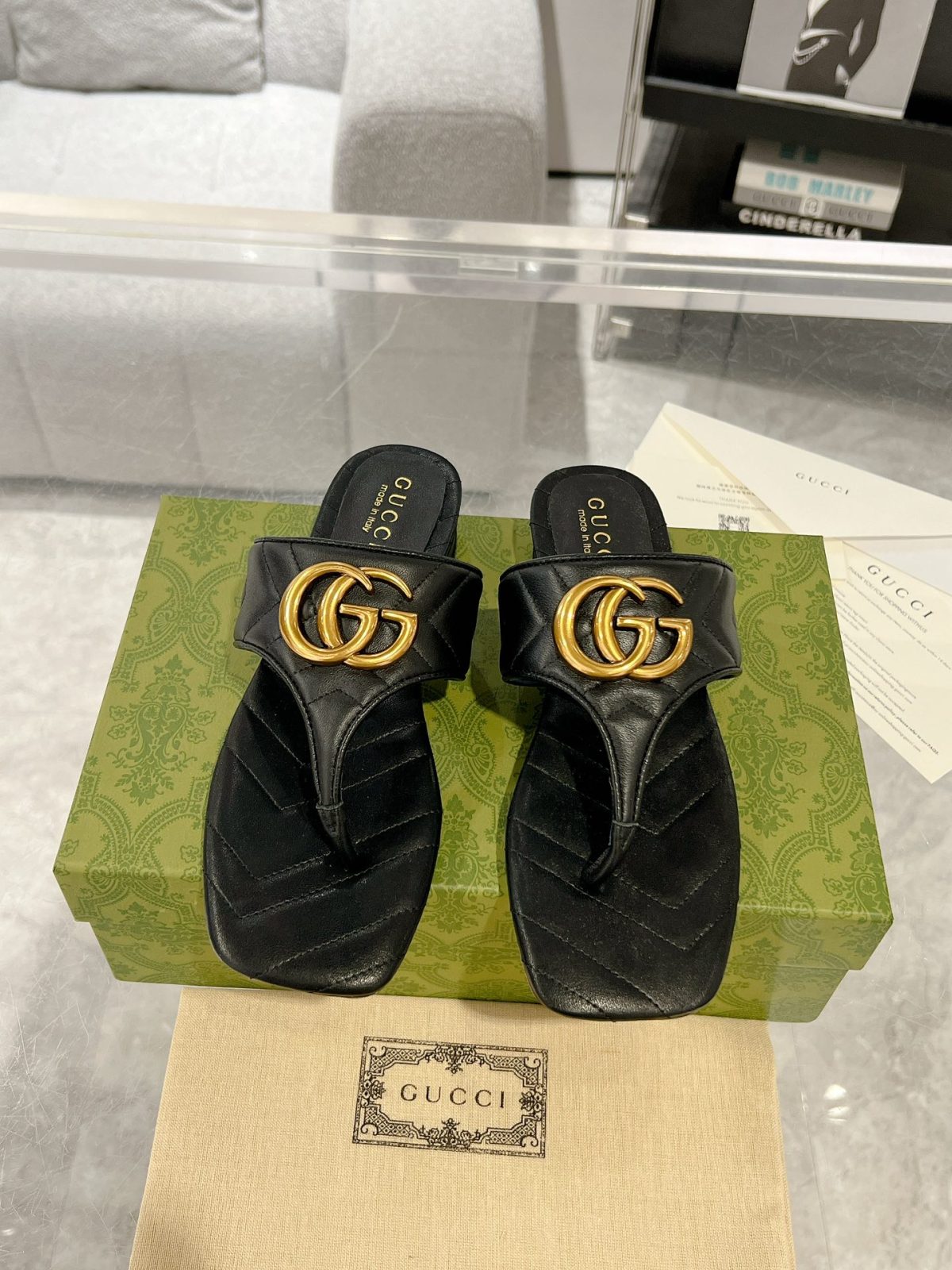 Gucci GG Marmont Slippers Size 36-41 - Image 2