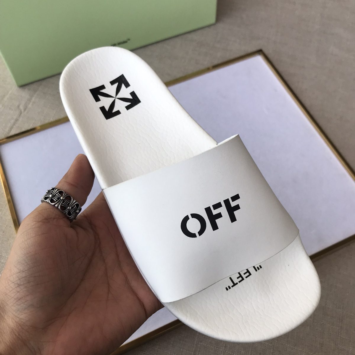 OFF White Mens Women Sandals Gr. 36-46 - Image 5