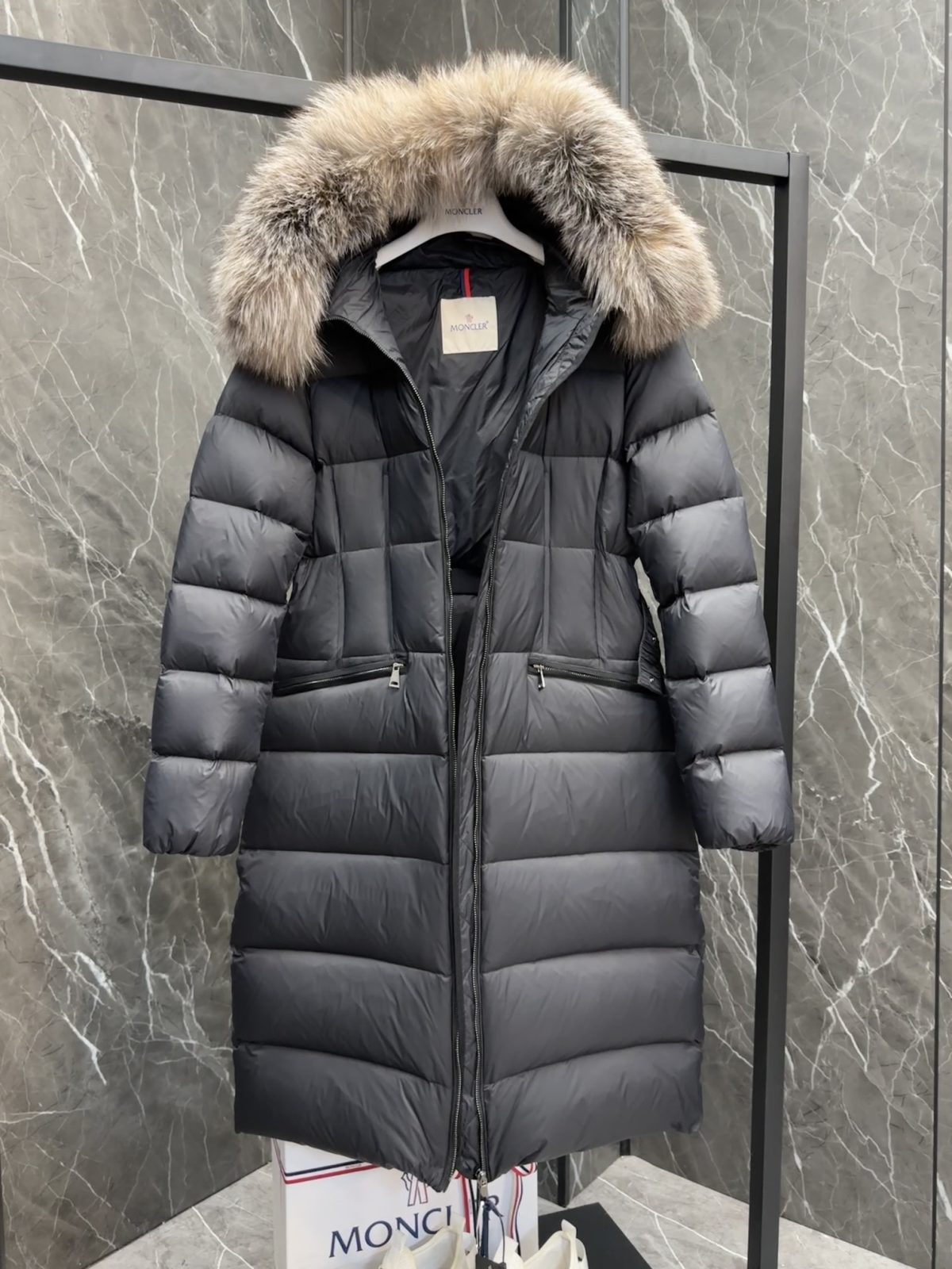 Moncler Boed Long Women Down Jacket Size S-XL - Image 6