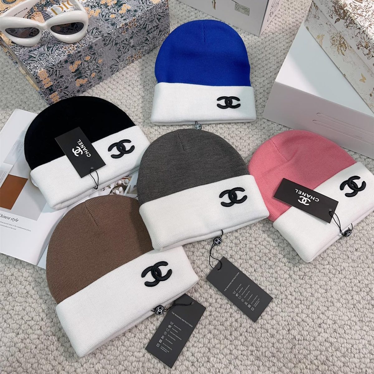 Chanel Knitted Hat 5-Color - Image 1