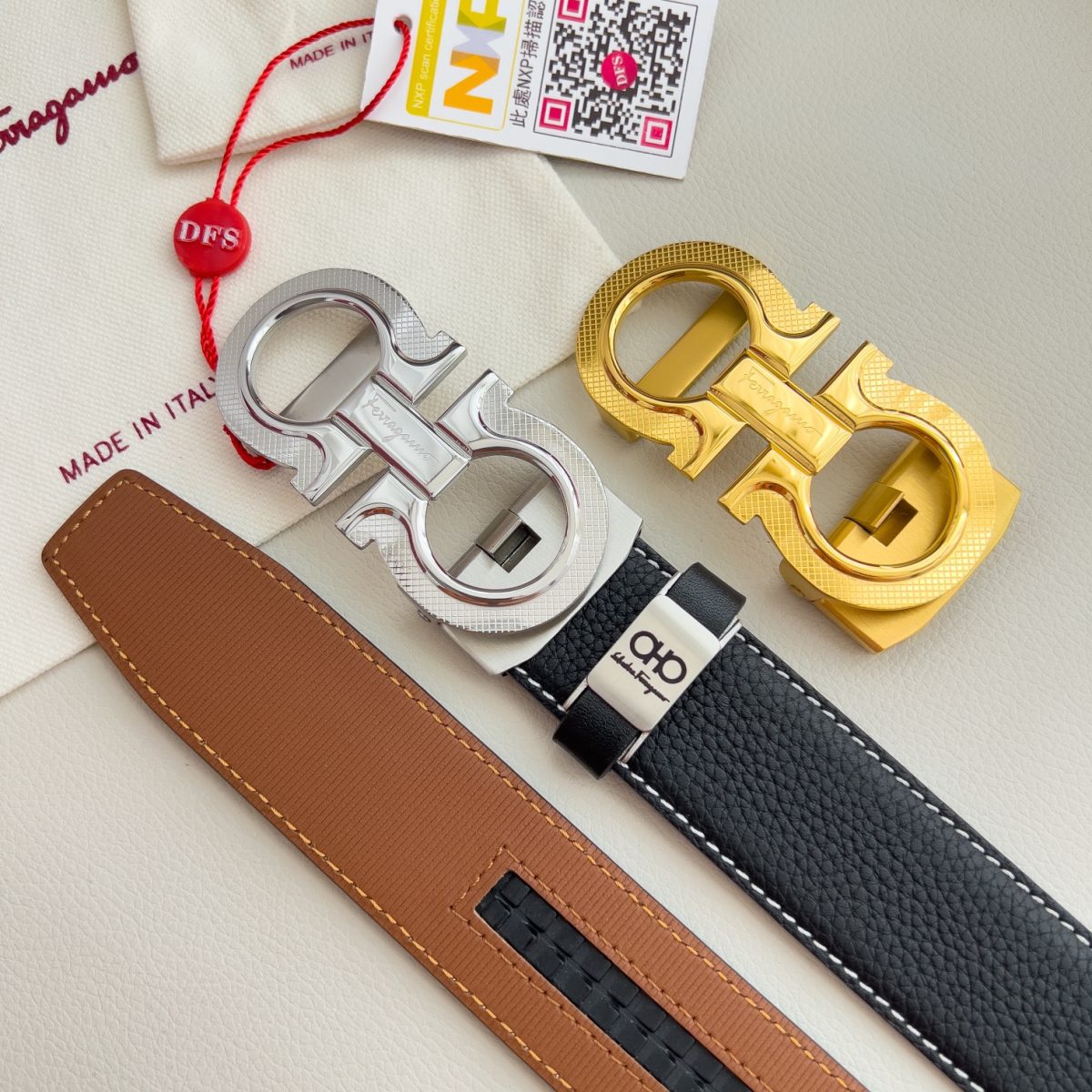 Ferragamo Men Belt Width 3.5cm - Image 1